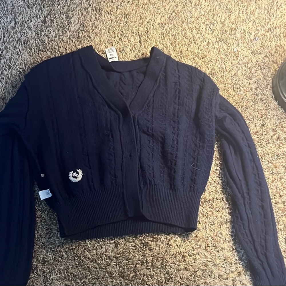 Women's Navy Cardigan Sweater